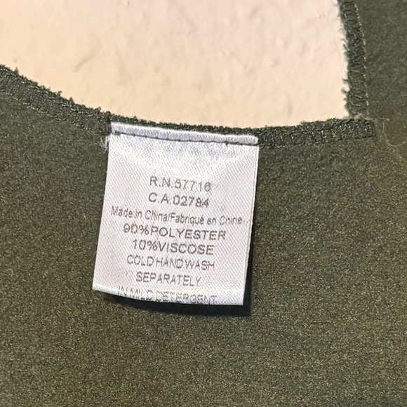 Papillon Blanc Olive Green Vest - Picture 4 of 5